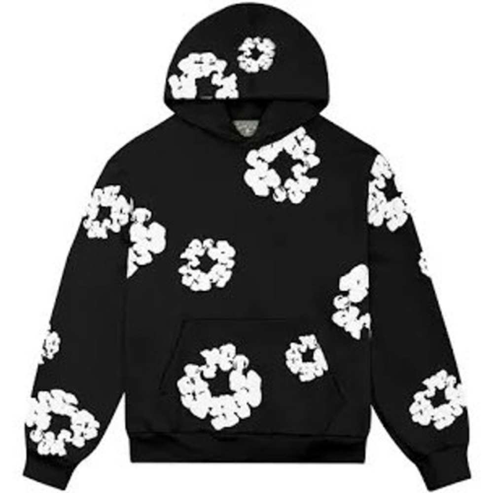 Denim Tears Black Floral Graphic Hoodie WM